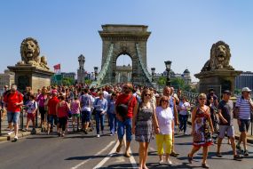Celebration of the Day St. Stephen in Budapest (Hungary)