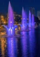 Fountains in Rusanivsky Canal