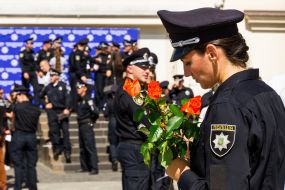 The ceremony of awarding titles to inspectors of police officers