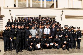 The ceremony of awarding titles to inspectors of police officers