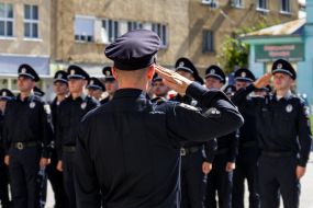 The ceremony of awarding titles to inspectors of police officers
