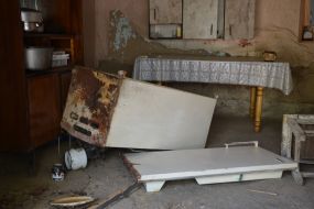 The pogrom in the homes of members of Roma nationality