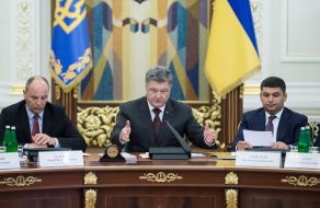 Andriy Parubiy, Petro Poroshenko and Vladimir Groisman
