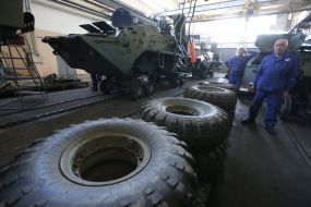 In Kiev armored plant workshop