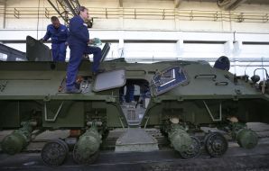 In Kiev armored plant workshop