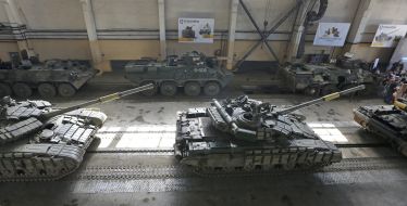 In Kiev armored plant workshop