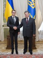 Petro Poroshenko and Christian Leon Turcanu