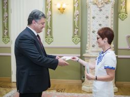 Petro Poroshenko and Marie Jovanovich