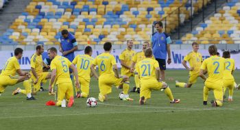 Open training of football team of Ukraine
