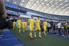 Open training of football team of Ukraine