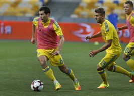 Open training of football team of Ukraine