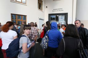 People on the "Vokzalnaya"