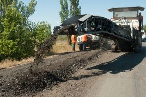 Ремонт дороги в Запорізькій області