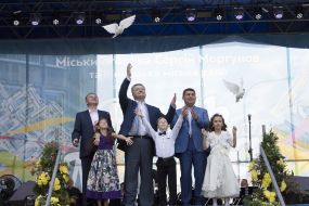 Sergey Morgunov, Petr Poroshenko, Vladimir Groisman