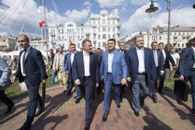 Sergey Morgunov, Petr Poroshenko, Vladimir Groisman