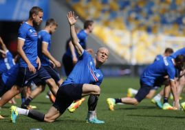 Open training of national football team Iceland