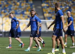Open training of national football team Iceland