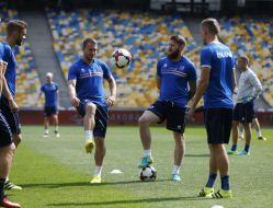 Open training of national football team Iceland