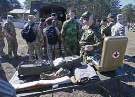 Demonstration of military equipment