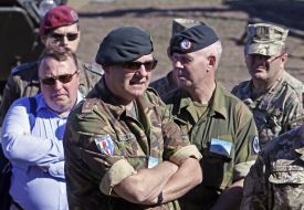 Demonstration of military equipment