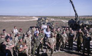 Demonstration of military equipment