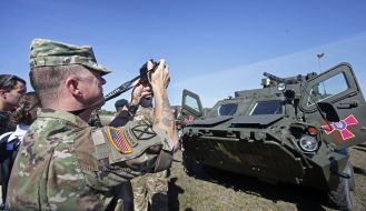 Demonstration of military equipment