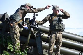 The military artillery exercises in the ATO zone