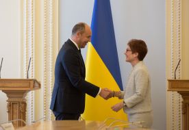 Andriy Parubiy and Marie Jovanovich