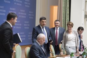 Roman Nasirov, Stepan Kubiv, Vladimir Groisman, Arsen Avakov and Nina Uzhanina