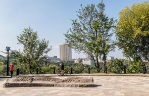 The restored territory of Starokyivska mountain