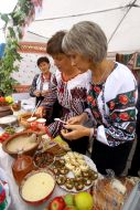 Participants of the festival of borsch
