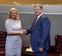 Petro Poroshenko and Kolinda Grabar-Kitarovich