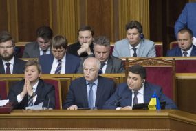 The ministers in the government box