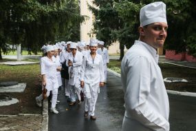Handover ceremony of ambulances
