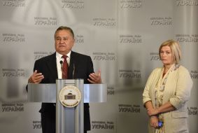 Yevhen Marchuk and Irina Gerashchenko