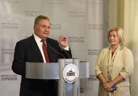 Yevhen Marchuk and Irina Gerashchenko