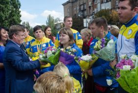 Meeting of members of the Paralympic team of Ukraine in Zaporizhia