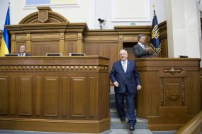 Andrew Paruby, Petro Poroshenko and Reuven Rivlin