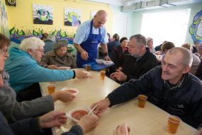 Charity canteen for the poor, pensioners and homeless