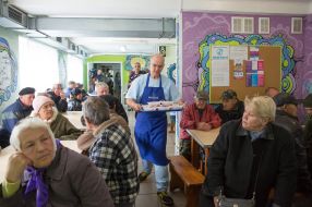 Charity canteen for the poor, pensioners and homeless