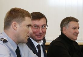 Arsen Avakov, Yuriy Lutsenko and Vadim Troyan