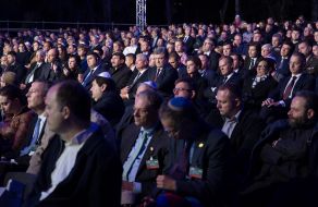 Participants of funeral ceremony in memory of victims of Babi Yar