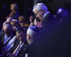 Participants of funeral ceremony in memory of victims of Babi Yar