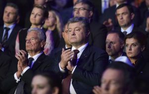 Participants of funeral ceremony in memory of victims of Babi Yar