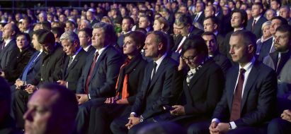 Participants of funeral ceremony in memory of victims of Babi Yar