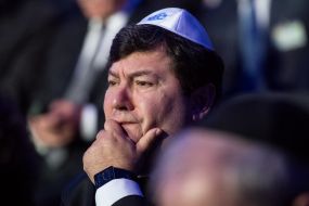 Participants of funeral ceremony in memory of victims of Babi Yar