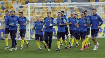 Open training of football team of Ukraine