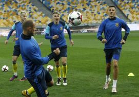 Open training of football team of Ukraine