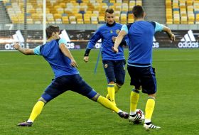 Open training of football team of Ukraine