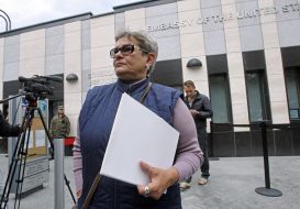 The action near the US Embassy building